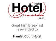 Award for Great Irish Breakfast at Hamlet Court Hotel.