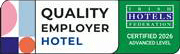 Quality Employer Hotel badge with certification for 2026.